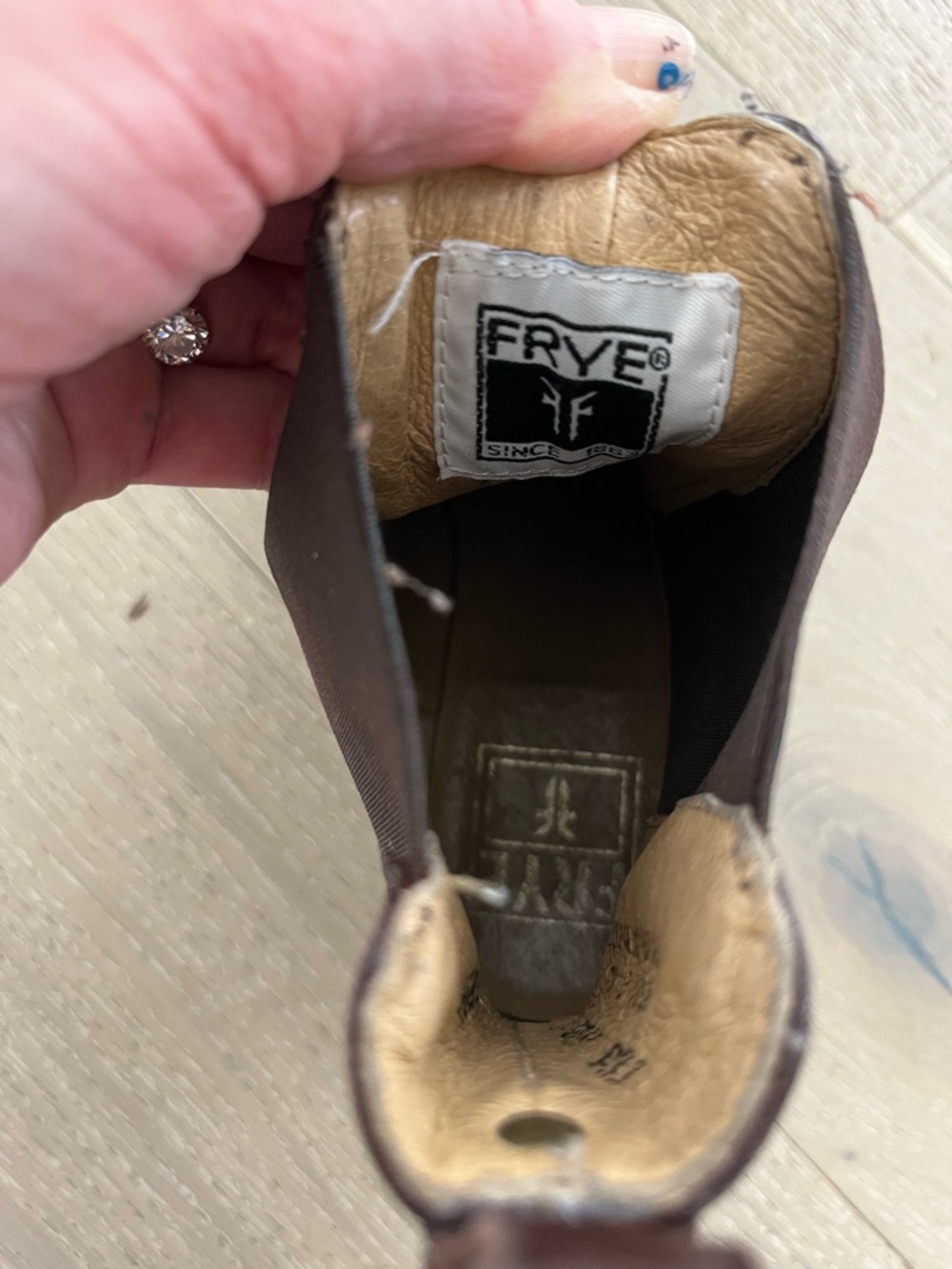 Frye Vintage Dark Brown Leather Chelsea Booties - Picture 6 of 7